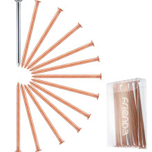 4 Inch (100mm) 12 Pieces Long Copper Nails for Tree Killing, Stump Removal with 1 Piece 4 Inch Steel Nails, Storage Box
