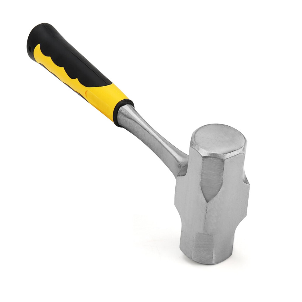 2Kg/4.4Lbs Club Hammer, Sledgehammers Lump Drilling Hammer With Fibreglass Handle For Gardening, Camping, Rock 758226819264