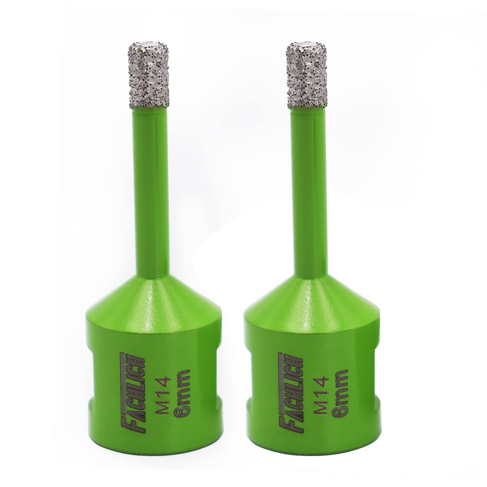 Diamond Core Drill Bits 6Mm Tile Hole Saw 2Pcs Vacuum Brazed For Porcelain Tile Ceramic Granite Marble 791180057020