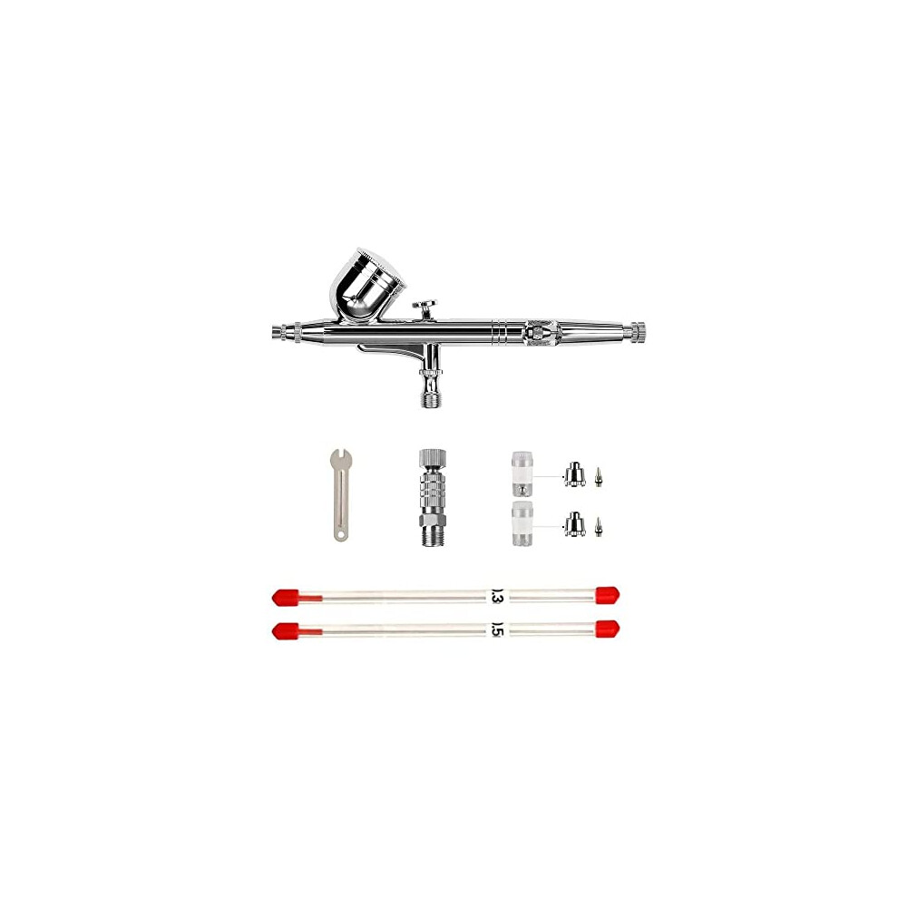0.2/0.3/0.5Mm Dual-Action Gravity Feed Airbrush Gun Airbrush Painting Kits With Quick Connector, Multicolor 6936474722435