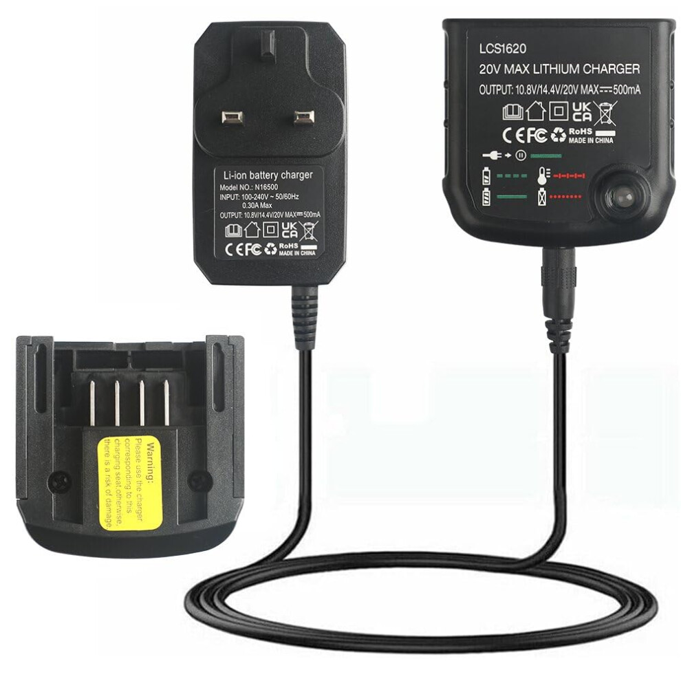 Lcs1620 Lcs1620b Charger 20V Lithium Battery Charger For And Decker 14.4V 18V Lithium Ion Battery Lbxr20 Black 741663175956