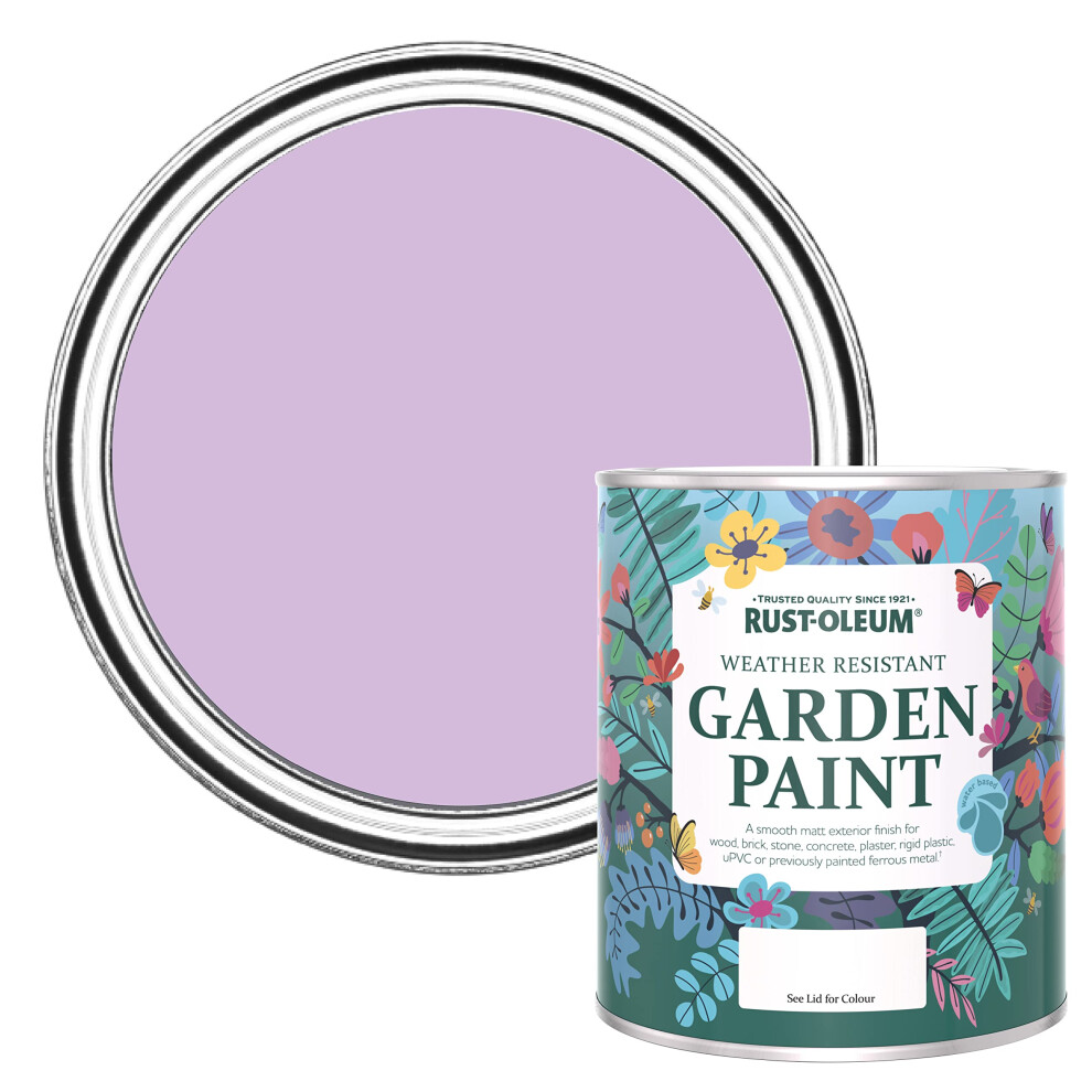 Purple Mould Resistant Garden Paint in Matt Finish - Violet Macaroon 750ml