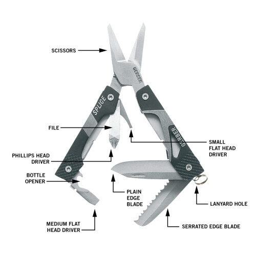 Gerber Multitool Splice Pocket schwarz 1