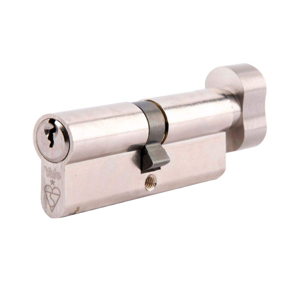 PKMT3030-NP - KM Superior 1 Star Euro Cylinder Lock - Thumb Turn - 30/30 (70mm) / 30:10:30 - Nickel Finish - High