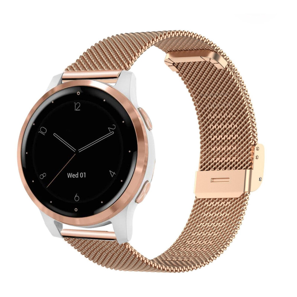Watch Strap For Garmin Vivoactive 4S / Vivomove 3S / Venu 2S / Venu 3S, 18Mm Quick Release Stainless Steel Metal Mesh 8414855058819