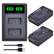 2-Pack EN-EL20 EN-EL20a Battery and LED Dual Charger for Nikon P1000, Coolpix P950, 1 J3, J1, 1 j1, 1 J2, 1 AW1, 1 V3,