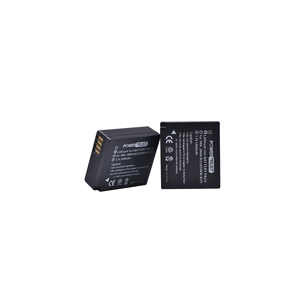 2-Pack DMW-BLG10 DMW-BLE9 DMW-BLG10E Battery for Panasonic DC-TZ90 DMC-TZ100 DMC-GX7 DMC-TZ80 DC-LX100 II, DMC-GX7