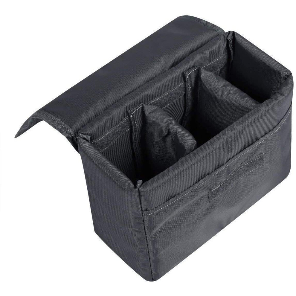 Waterproof Shockproof Practical Foldable Padded Dslr Slr Tlr Camera Protection Insert Bag Lens Camera Grey 707137690523