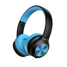 Kids Headphones, Bluetooth Headphones Over Ear for Kids, LED Lights, 74/85/94dB Safe Volume Limit Headphone, Micro SD/TF