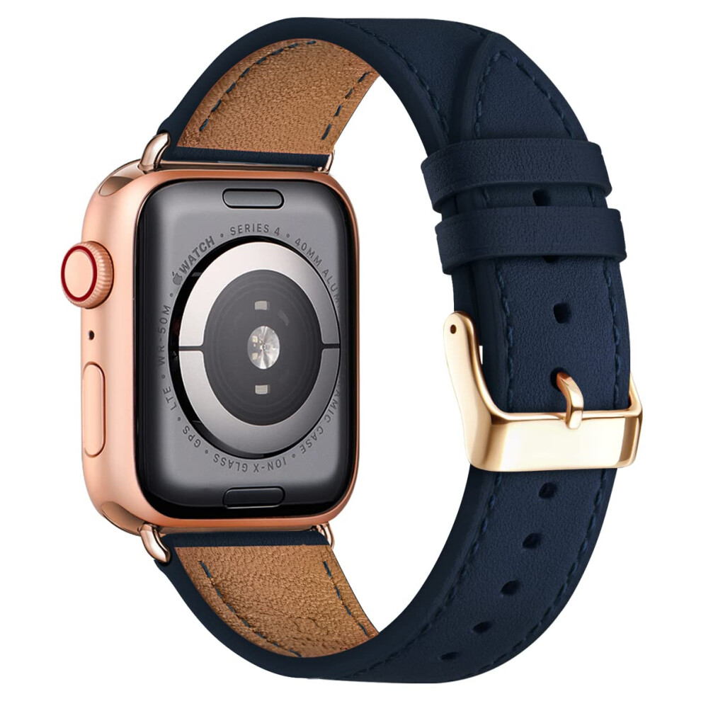 Leather Straps For Apple Watch Strap 40Mm 41Mm 38Mm, Men Women Replacement Genuine Leather Strap For Apple Watch Series 726754621307