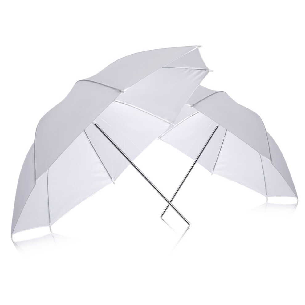 2pcs Professional Photography 33" 83cm Studio Lighting Reflective Flash Translucent White Soft Umbrella