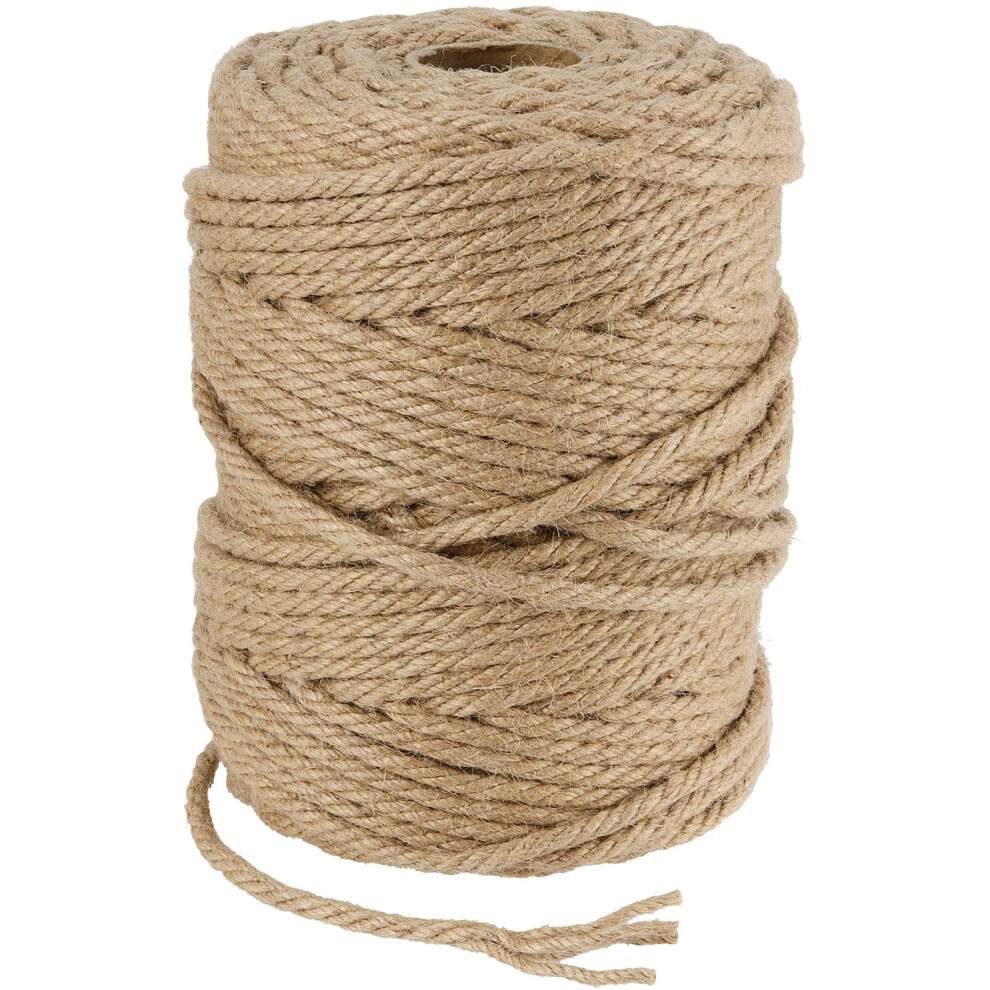 150m x 5mm Natural Jute Rope, 492 Feet Hemp Rope, Jute String Twine for Gardening, Decorating, Bundling