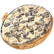 Sunflower Suet Coconut Halves Wild Bird Treat, 2.4 kg - 12 count