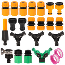 (21-Piece) Garden Hose Quick Connector Set - 3/4 Inch Male and Female Pipe Fittings - Hosepipe End Repair Kit with Tap
