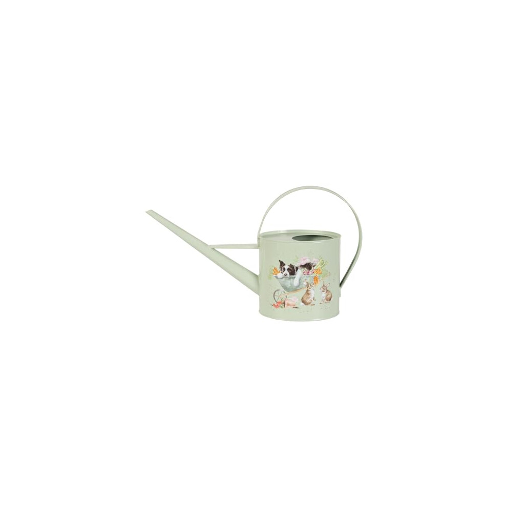 Wrendale By Hannah Dale Sleeping On The Job' Border Collie And Rabbit Watering Can