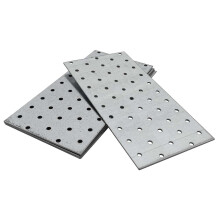 5 x Flat Joining Plates (200 x 100 x 2) Connecting Perforated Metal Brace Bracket Timber Wood Fixing Galvanised Steel