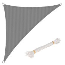 Sun Shade Sail 2.5x2.5x3.5 m Right Angle Breathable HDPE Sail Shade UV Block with Free Rope Sunscreen Awning Canopy for