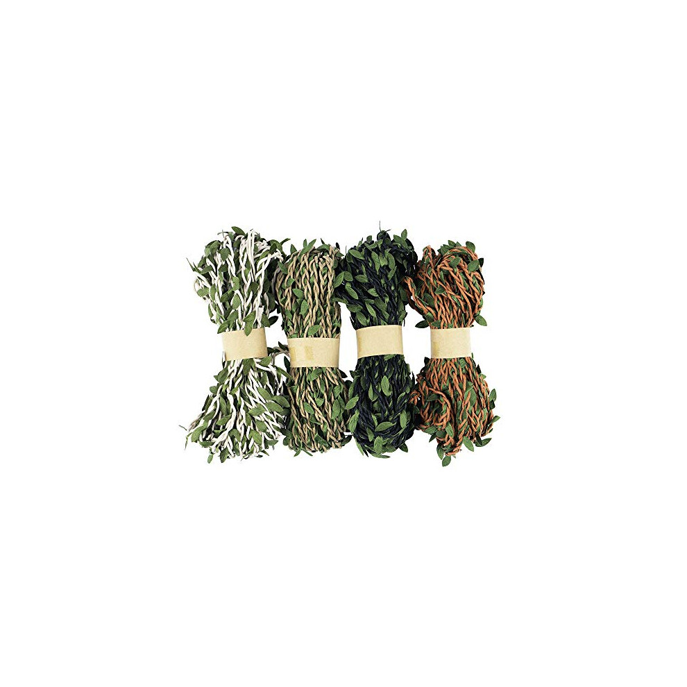 Jute Twine, 132 Feet Artificial Vine, Foliage Leaf Plant Garland For Diy Crafts, Wedding Decoration, Home, Garden 191171350787
