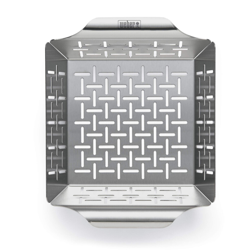 6481 Deluxe Grilling Basket, Small, stainless steel with high sides, 6.4 cm x 23.9 cm x 19.1 cm