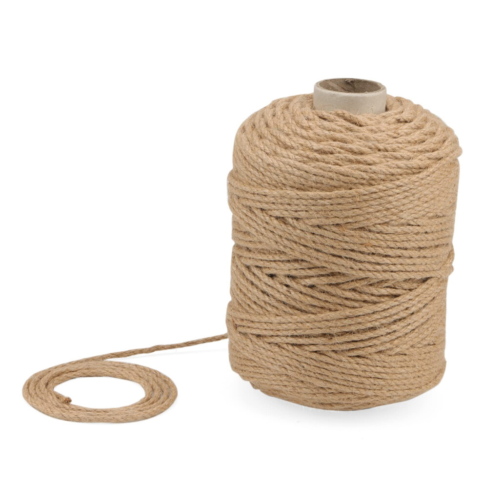 4Mm X 150M Natural Jute Rope, 492Ft Twisted Hemp Rope, Jute Cord Manila Rope For Scratching Post, Luggage Twine 758226768173