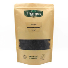 Organic Dried Sour Cherries Pitted, Sun Dried, Tart Cherry - No Additives, No Preservatives, Unsulphured, Vegan, GMO