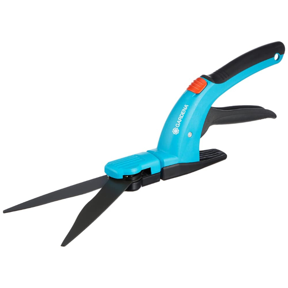 Gardena Comfort Grass Shears: High Shear With Serrated Cutting Blade, Non-Stick Coating, Runner For A Constant Cutting Height,
