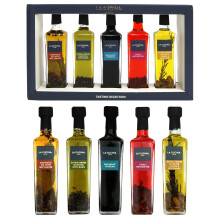 Luxury Infused Olive Oil Gift Set - 5 Cooking Oils Gift with Flavoured Oils & Balsamic Vinegar - Italian Cooking Gifts