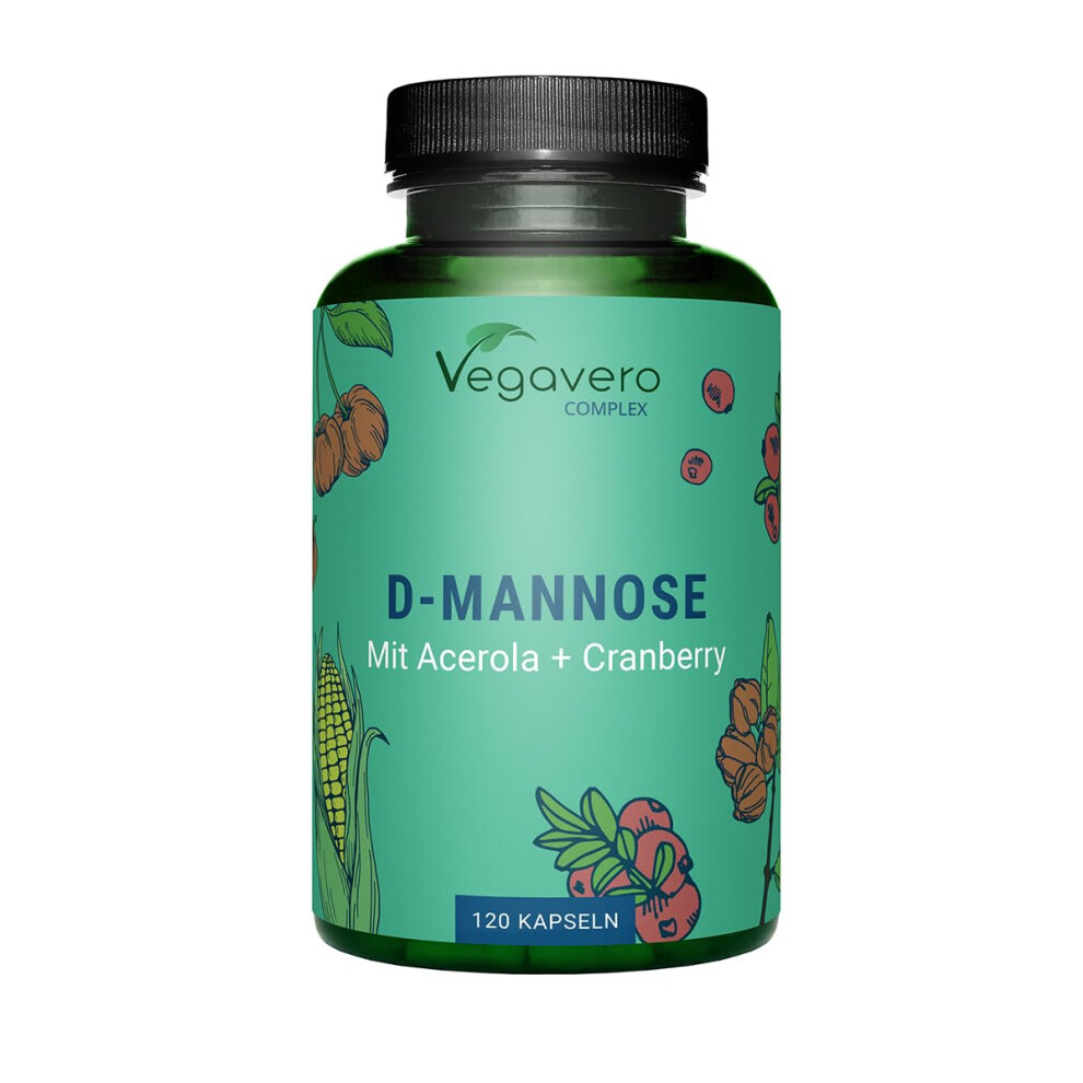 Vegavero D-Mannose Complex | 100% Natural Uti Support | No Additives, Lab-Tested | With Cranberry, Vitamin C, 2000Mg D Mannose |