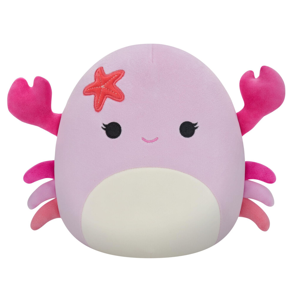 Squishmallows Sqcr04093 Crab 7.5" Add Cailey To Your Squad, Ultrasoft Stuffed Animal Toy, Official Kellytoy Plush Pink
