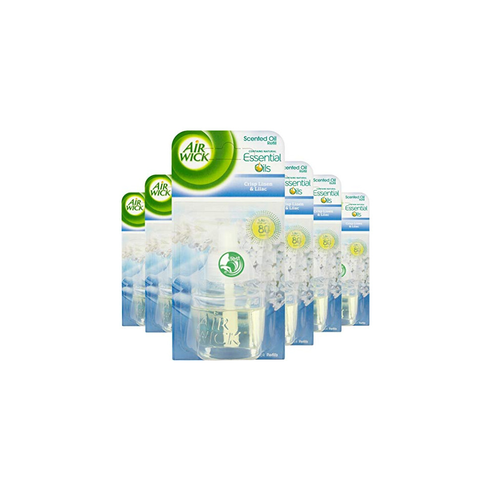 Airwick Air Wick Electrical Plug In Refills, Crisp Linen And 19Ml Refill X 6 (Total 6 Refills) Lilac