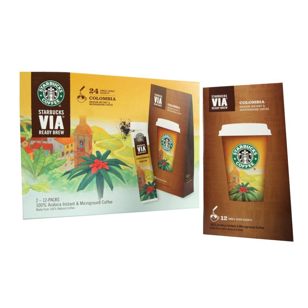 Coffee Via Ready Brew Instant Colombian Coffee 24 Sachets Medium