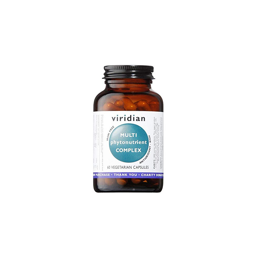 Viridian Multi-Phytonutrient Multivitamin And Phyto Nutrient Complex - 60 Capsules