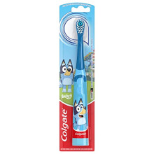 Kids Battery Powered Toothbrush, Kids Battery Toothbrush with Included AA Battery, Extra Soft Bristles, Flat-Laying