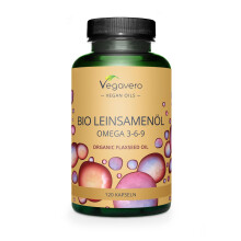 Organic Flaxseed Oil | Vegan Omega 3 6 9 Capsules | Premium Quality | Cold-Pressed Organic Linseed Oil | NO Additives |