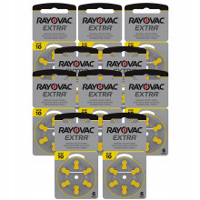 Extra Advanced Zinc Air Hearing Aid Battery, Pack of 10, with 60 Batteries, Suitable for Hearing Aids, Hearing Aids,