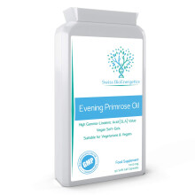 Evening Primrose Oil 1000mg 90 Capsules - Cold Pressed - High GLA Formulation with Vitamin E - No GMOs - UK Made Vegan