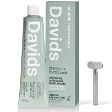 Davids Naturzahnpasta, Premium Zahnpasta, Aufhellend + Anti-Plaque, Natürlich Pfefferminze, 5,25 oz (149 g)