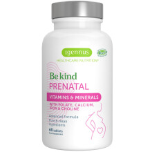 Advanced Clean Label Prenatal Multivitamin with Methylated Folic Acid as Folate, Plus Choline, Calcium, Magnesium &