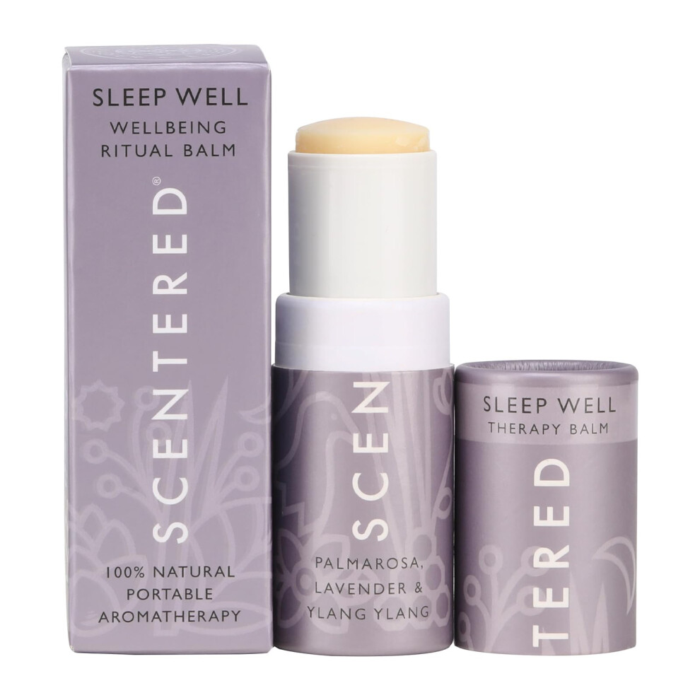 Scentered Lavender Sleep Well Aromatherapy Essential Oils Balm Stick - Sleep Aid For Restful Sleep - Chamomile, Ylang Ylang