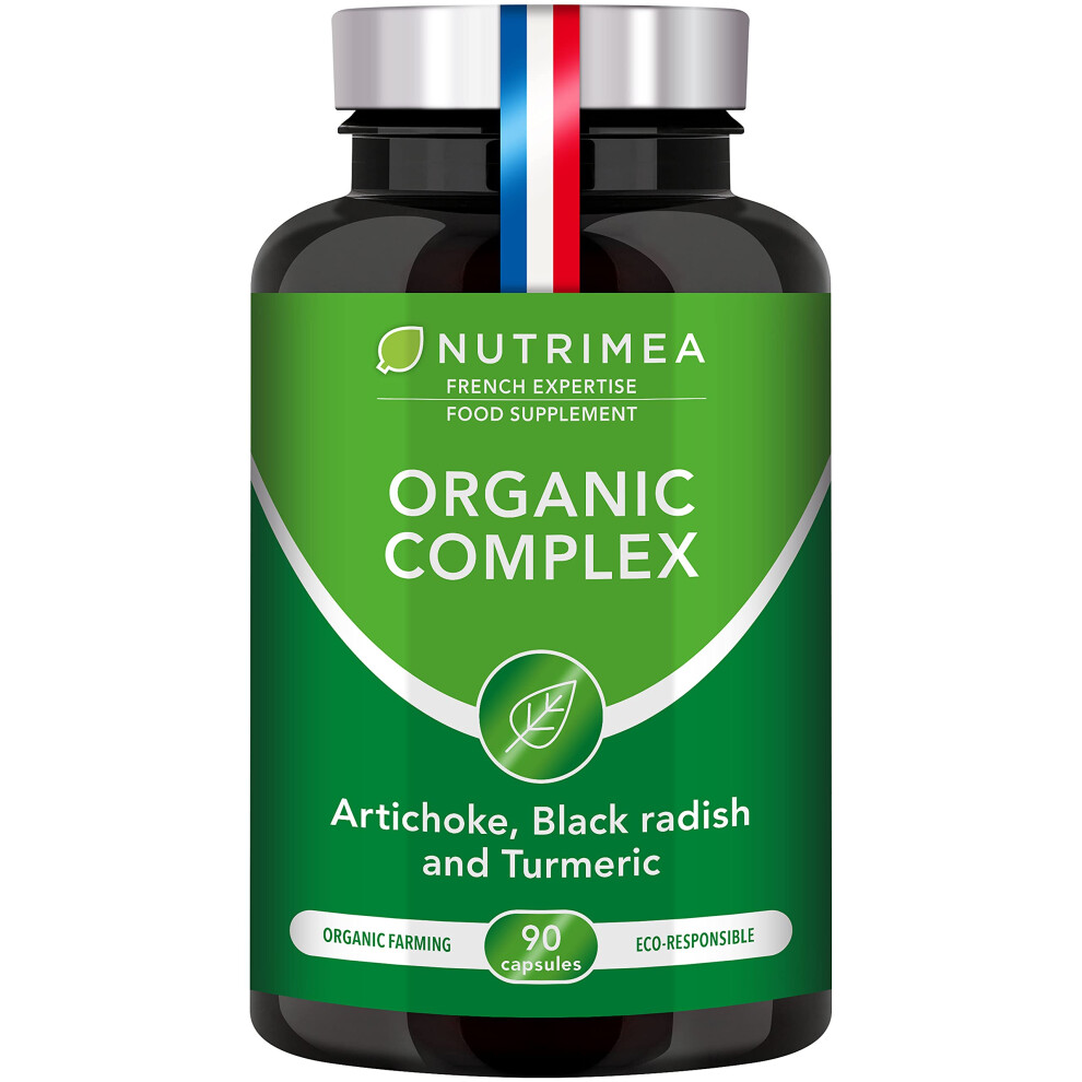 Plastimea Black Organic Complex | Detox Supplement: Liver, Intestine & Colon | 100% Natural | Artichoke, Radish, Turmeric |