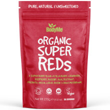 Organic Vegan Reds Powder | 270g | Super Reds Blend | with Blueberry Cranberry Raspberry Rosehip Acai Beetroot Prebiotic