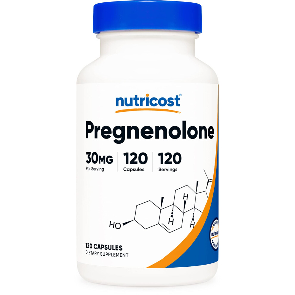 Nutricost Pregnenolone 30Mg, 120 Capsules - Non-Gmo, Gluten Free, Vegetarian Capsules