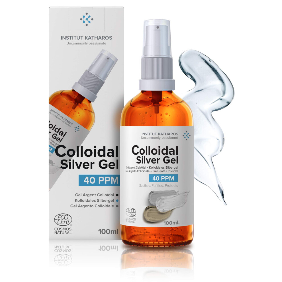 Pure Colloidal Silver Gel 40 PPM  100% Natural and only 3 Ingredients  Optimal Texture and Absorption (Better