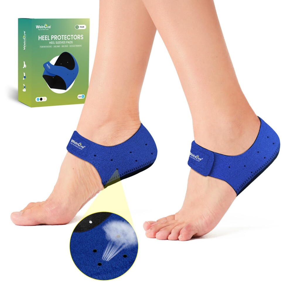 Welnove Plantar Fasciitis Heel Protector For Shoes - Heel Cups For Women Men Heels Spur Pain Relief, Heel Inserts Pads