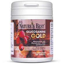 Glucosamine Gold | High Strength 1400mg 100% Plant-Based | 120 Tablets | All-in-one Formula with Phytodroitin,