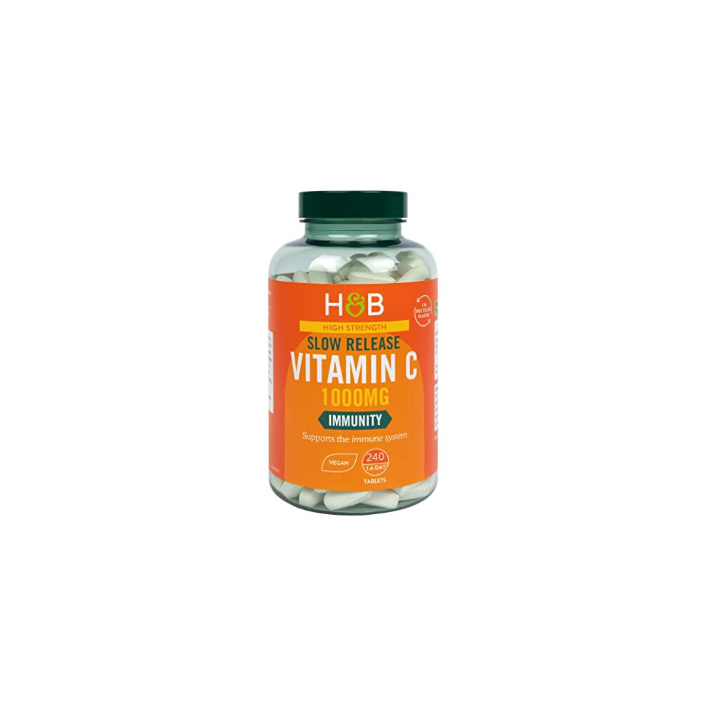 Holland & Barrett Vitamin C 1000Mg - High Strength Slow Release Vegan Ascorbic Acid - 240 Tablets (8 Months Supply)