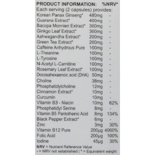 Turbo Brain Mental Performance Brain Supplement 2
