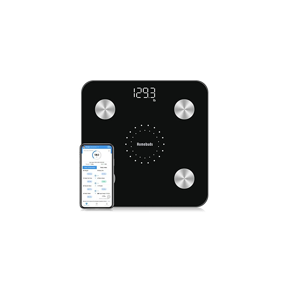 Homebuds Smart Body Fat Scale, Digital Bathroom Scales For Body Weight, Since 2001 Weighing And Body Composition Monitor