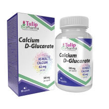 Calcium D-Glucarate 500mg 90 Capsules, 3rd Party lab Tested, High Strength Supplement, No Fillers or Bulkers, Gluten and