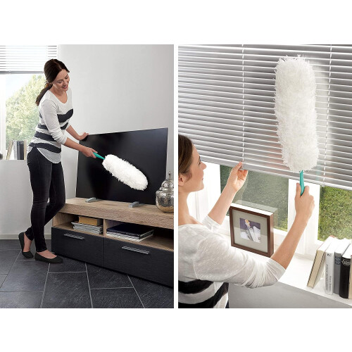 Extra Large Hand Held Duster, XL Microfibre Duster for All Surfaces, Large Surface Ceiling, Radiator and Cobweb Duster, 2